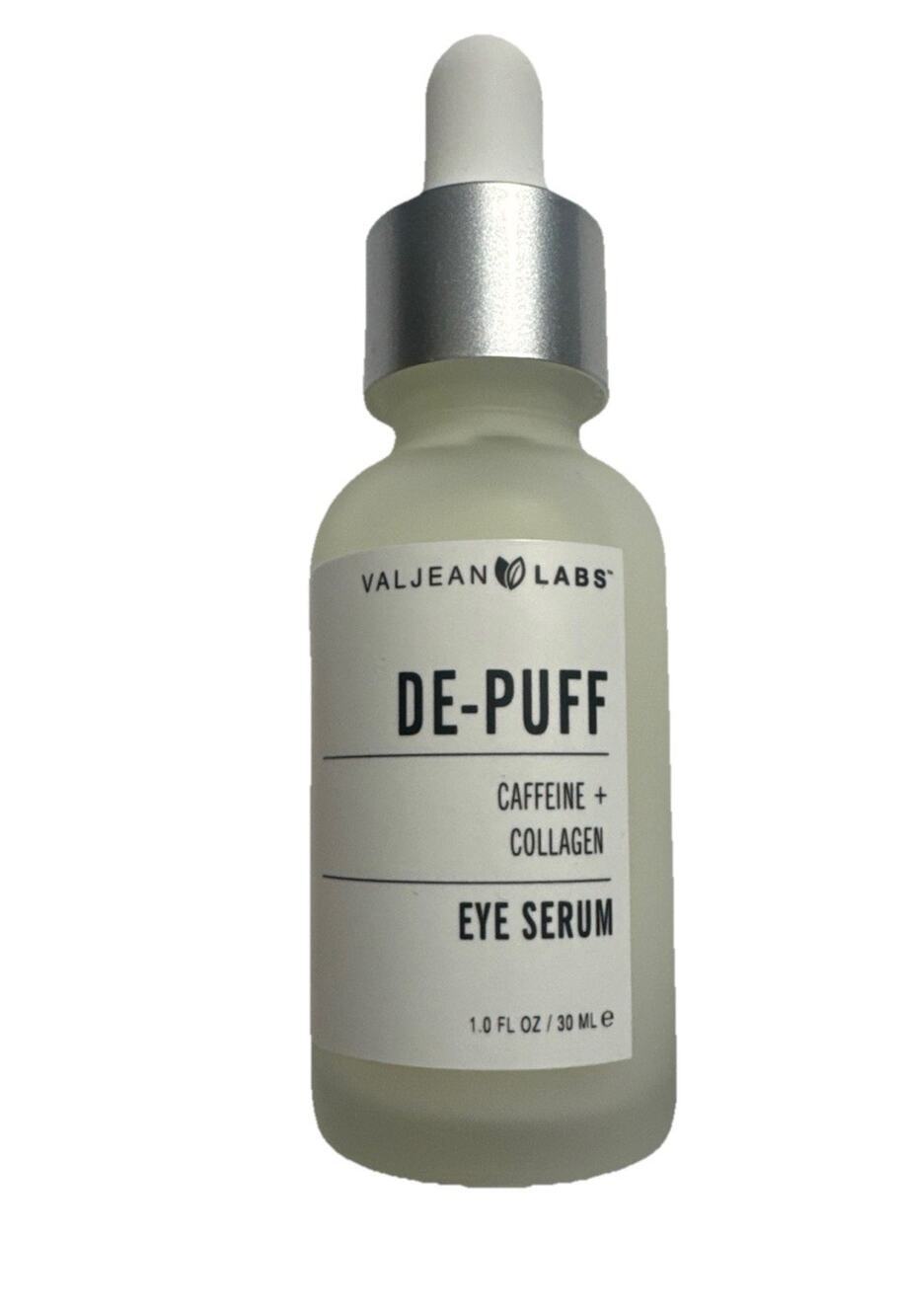 Valjean Labs De-Puff Eye Serum Caffeine Collagen 1 Oz 30ml New Sealed